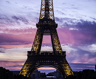 Eiffel Tower in Paris at Sunset - Steven Hodel Photography